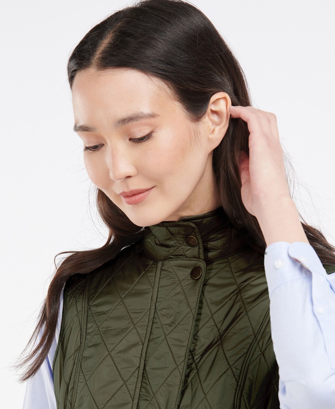 Barbour Weste Wray Women's Vest Green | AWUB-35219