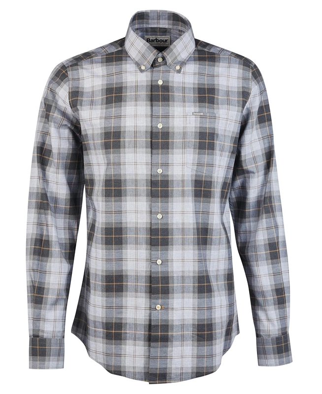 Barbour Wetheram Tailored Men's Shirts Grey | UYPW-73684