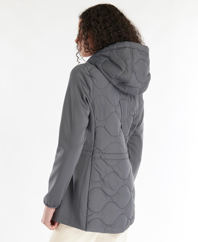 Barbour Willowherb Quilted Women's Sweatshirts Grey | IUDH-06397