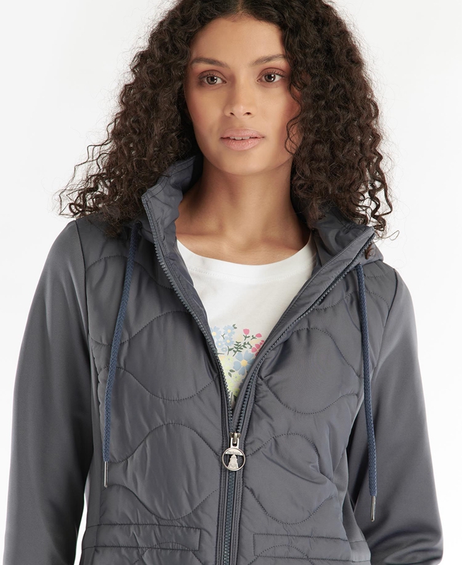 Barbour Willowherb Quilted Women\'s Sweatshirts Grey | IUDH-06397