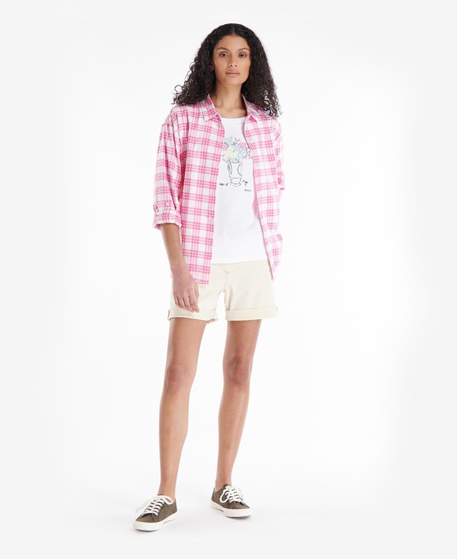 Barbour Willowherb Women's Shirts Pink | BVMH-36852