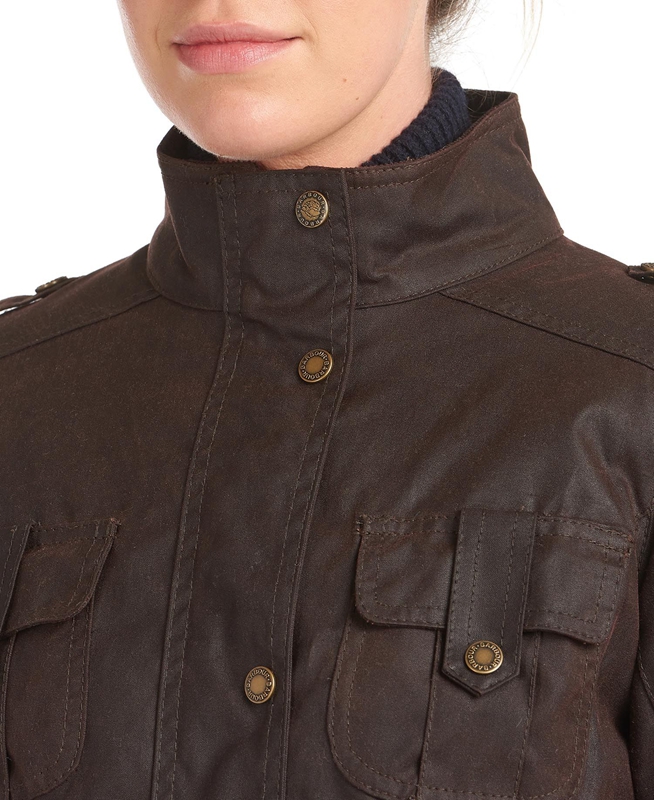 Barbour Winter Defence Women's Waxed Jackets Brown | ISNC-61240