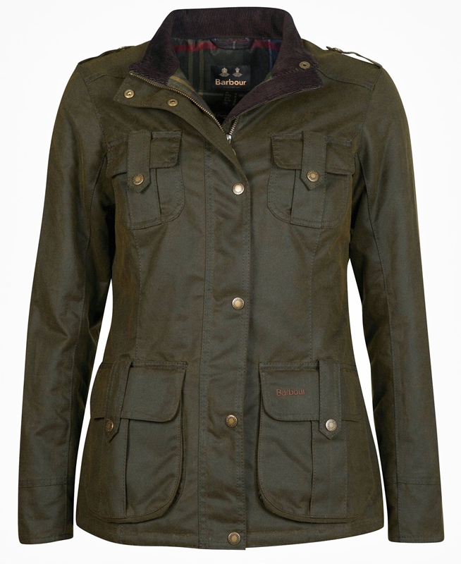 Barbour Winter Defence Women's Waxed Jackets Green | VUQI-26710