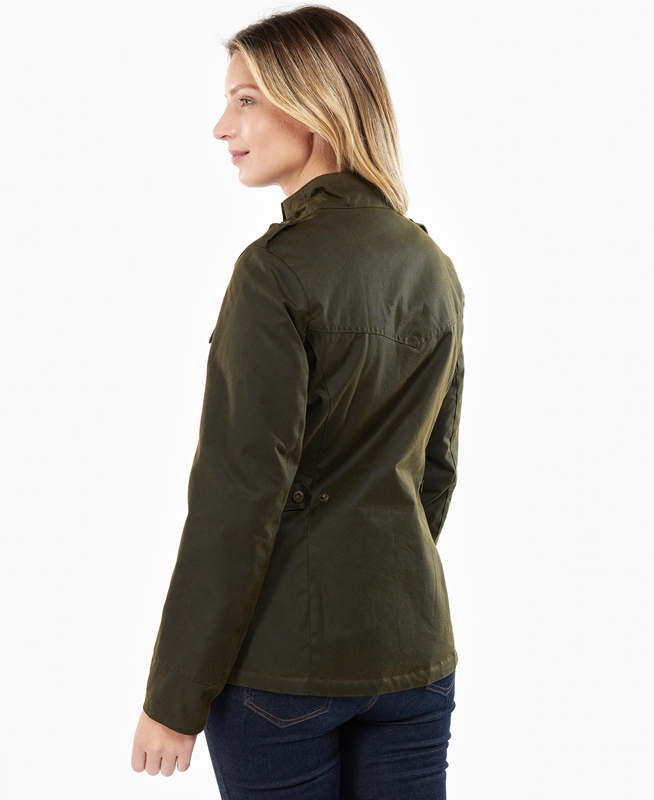 Barbour Winter Defence Women's Waxed Jackets Green | VUQI-26710