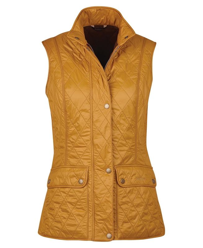 Barbour Wray Women's Vest Orange | DEUS-60298