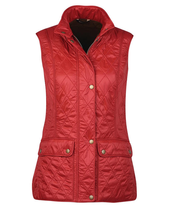 Barbour Wray Women's Vest Red | JIHS-82563