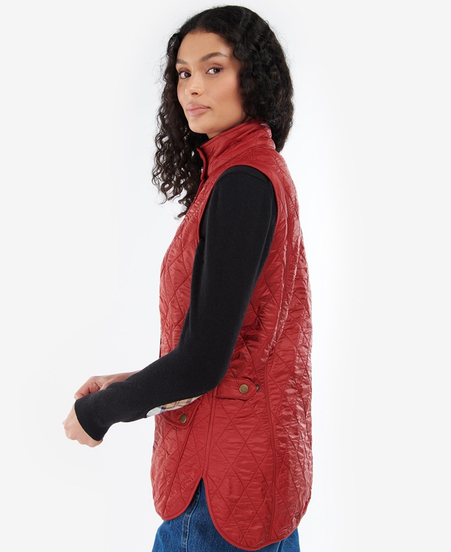 Barbour Wray Women's Vest Red | JIHS-82563