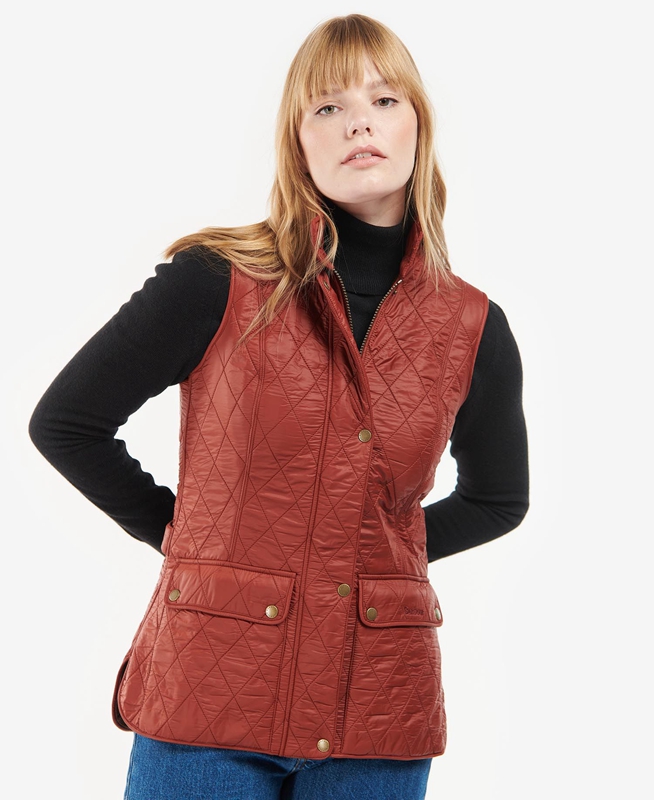 Barbour Wray Women's Vest Red | VNEA-96342