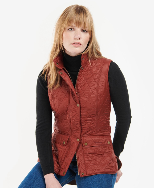 Barbour Wray Women\'s Vest Red | VNEA-96342