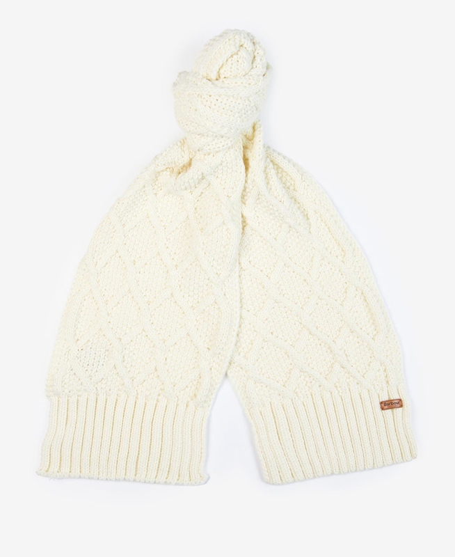 Barbour ridley beanie and scarf Women's Hats Cream | TIYE-34087