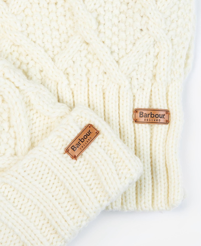 Barbour ridley beanie and scarf Women's Hats Cream | TIYE-34087